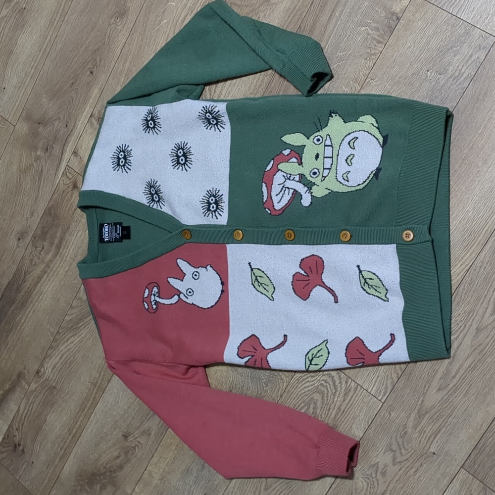 Studio Ghibli My Neighbor Totoro Panel Cardigan BoxLunch Excl XS - Picture 6 of 12